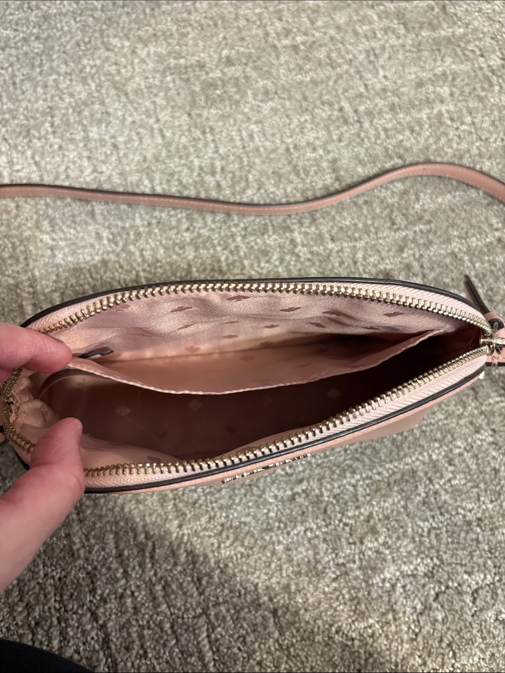 Kate Spade Pebble Leather Crossbody Peggy Patterson drive Rosycheeks (950) - Picture 3 of 6